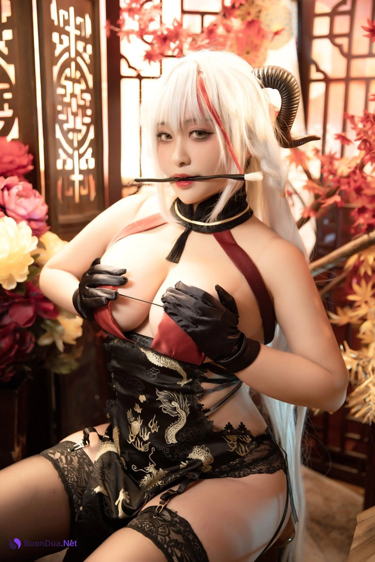Cosplay 洛璃LoLiSAMA 埃吉尔旗袍 金龙腾祥云 Set.02 - Photo 7