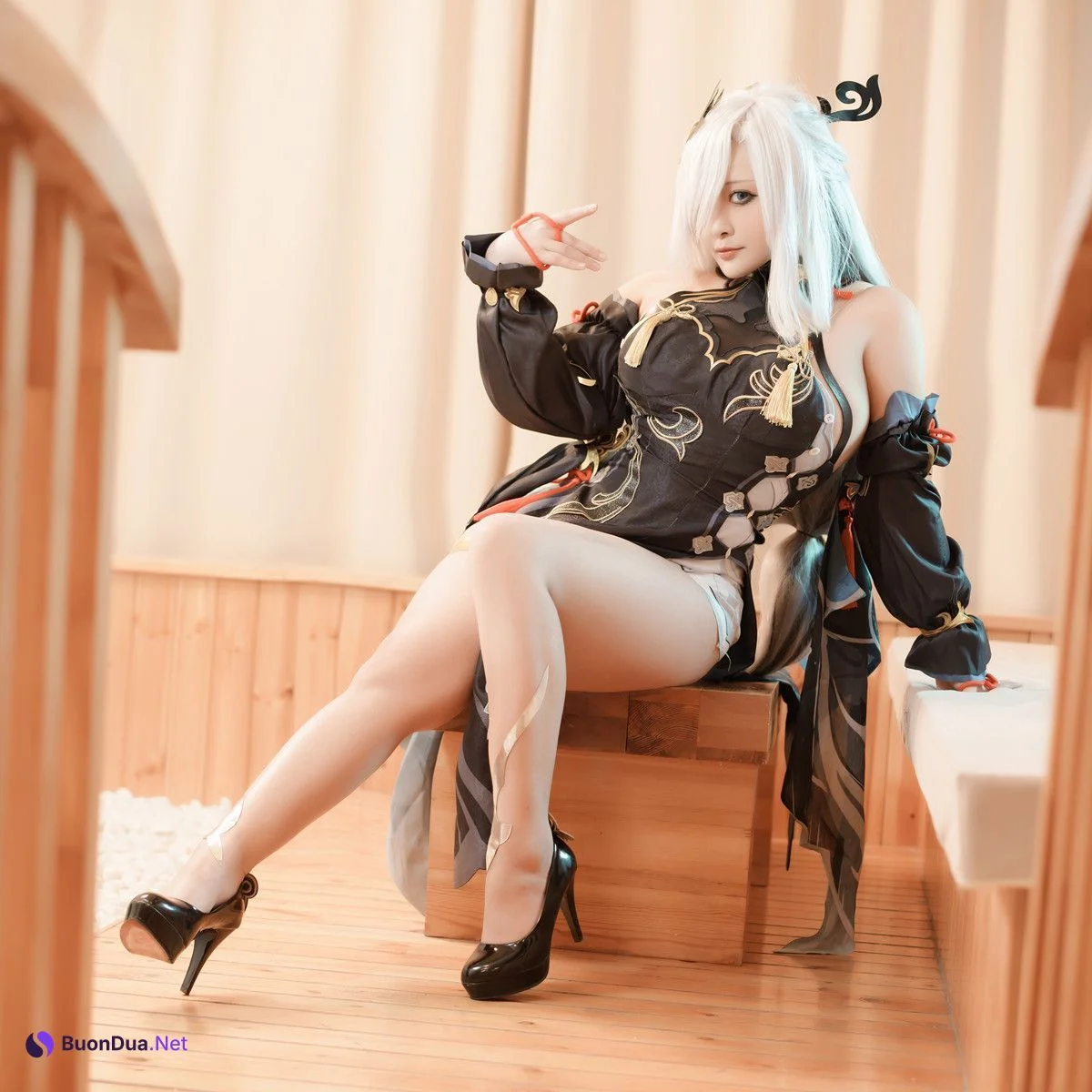 Cosplay 洛璃LoLiSAMA 申鹤 Shenhe - Photo 10