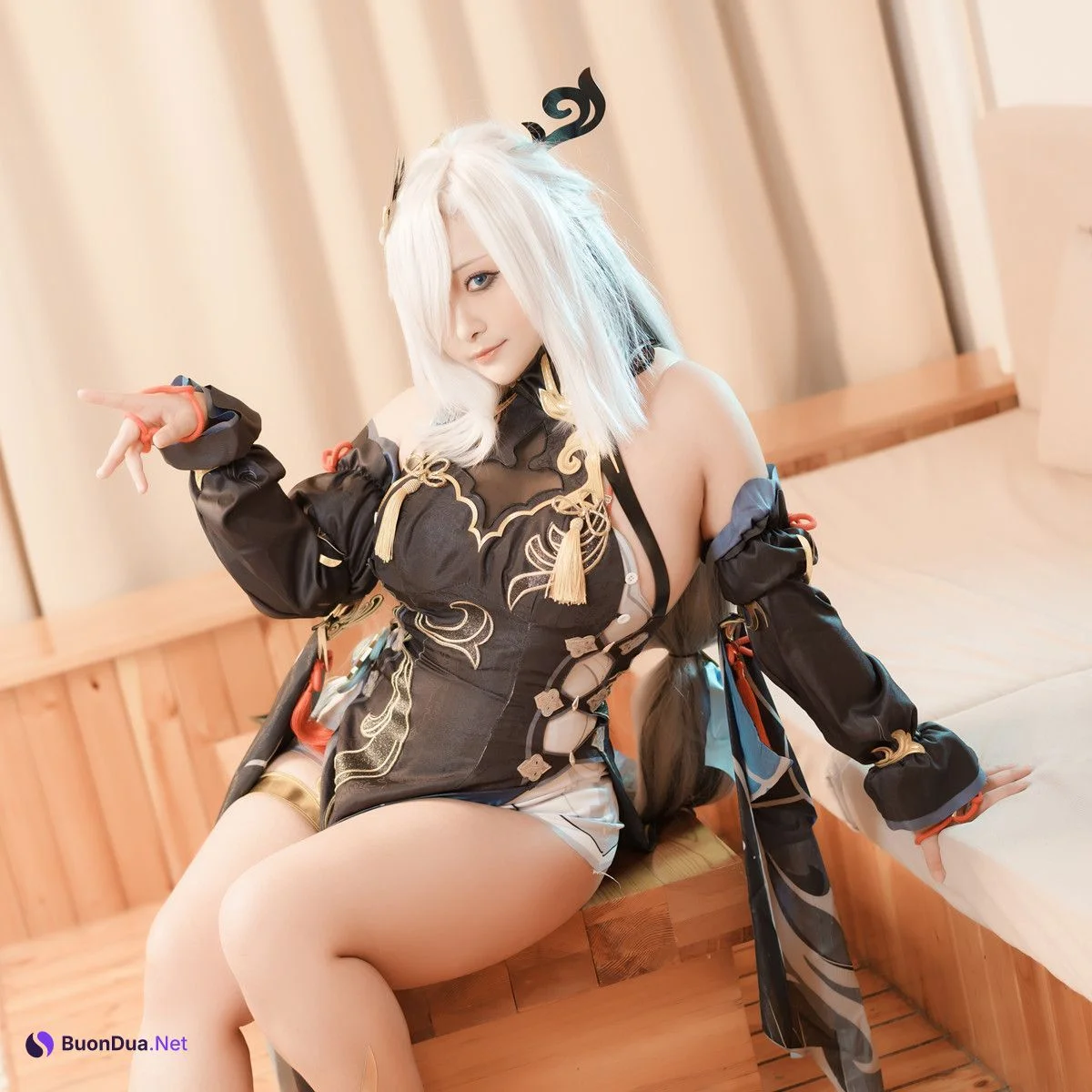 Cosplay 洛璃LoLiSAMA 申鹤 Shenhe - Photo 11