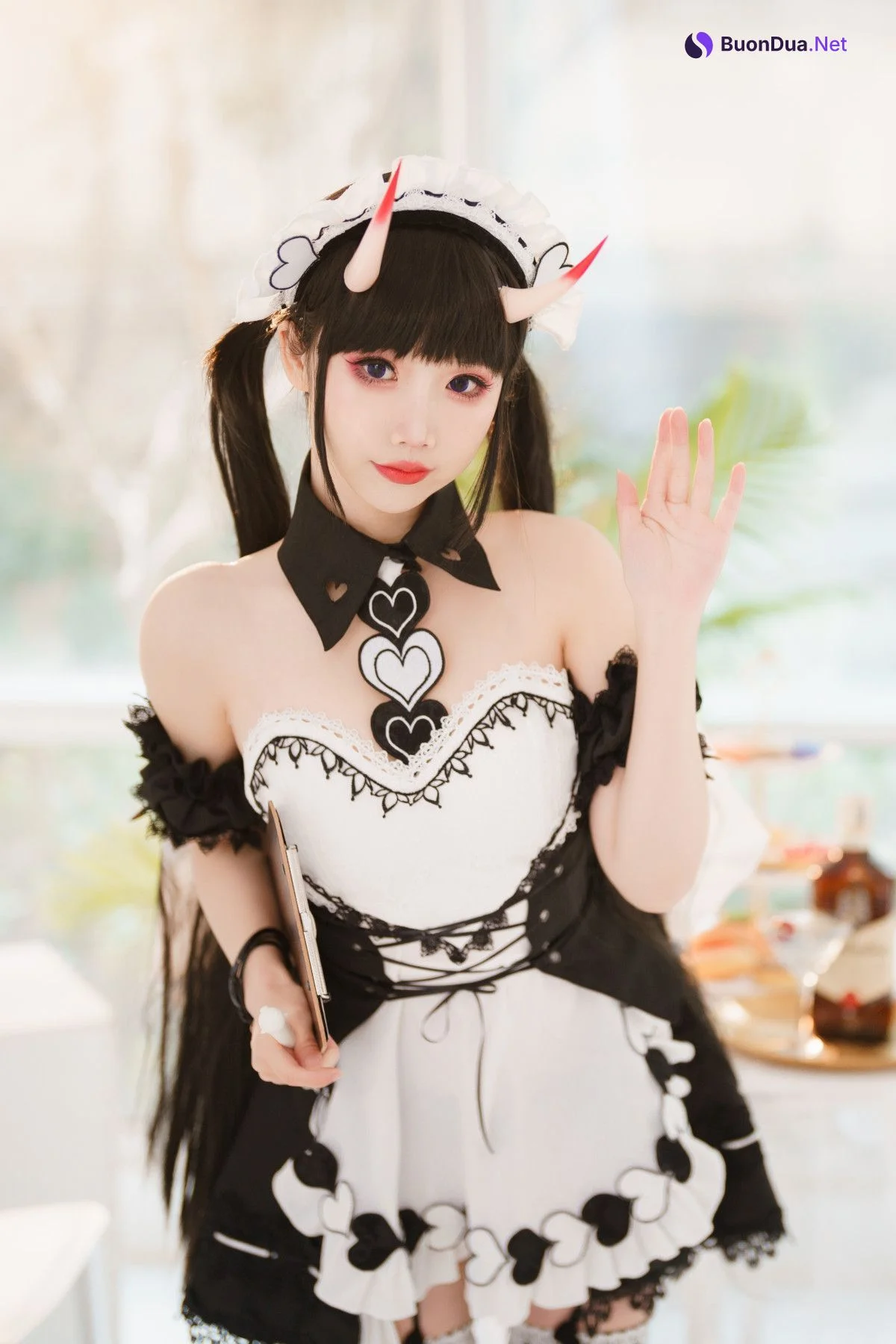 Cosplay 面饼仙儿 能代女仆 Maid - Photo 12