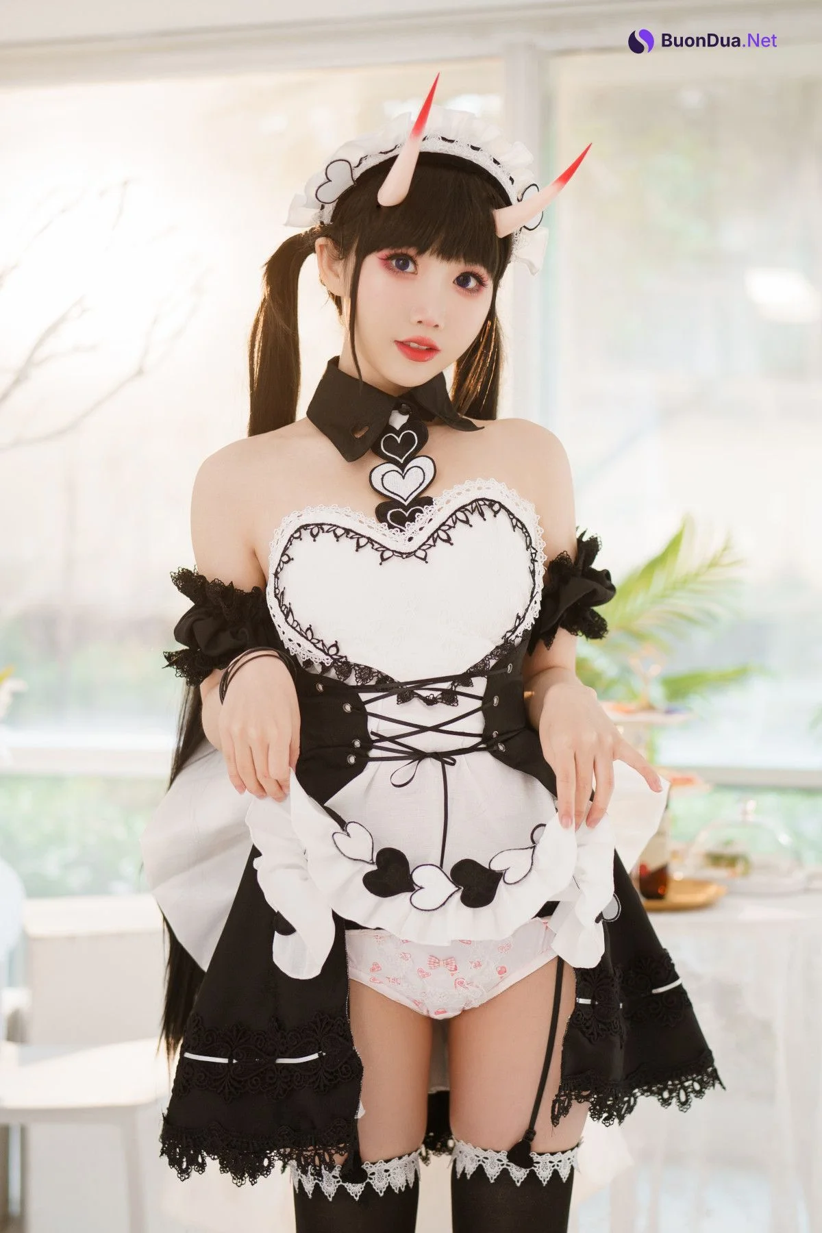 Cosplay 面饼仙儿 能代女仆 Maid - Photo 2