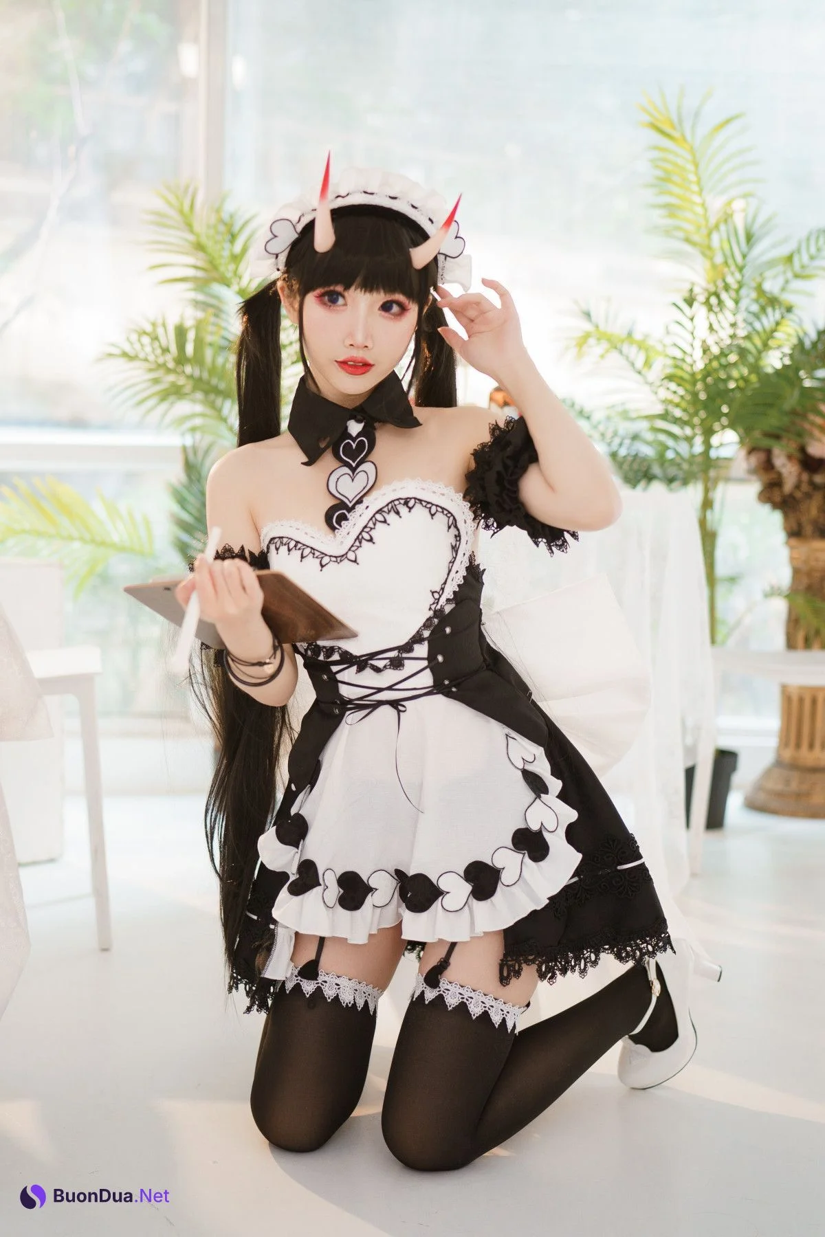 Cosplay 面饼仙儿 能代女仆 Maid - Photo 4