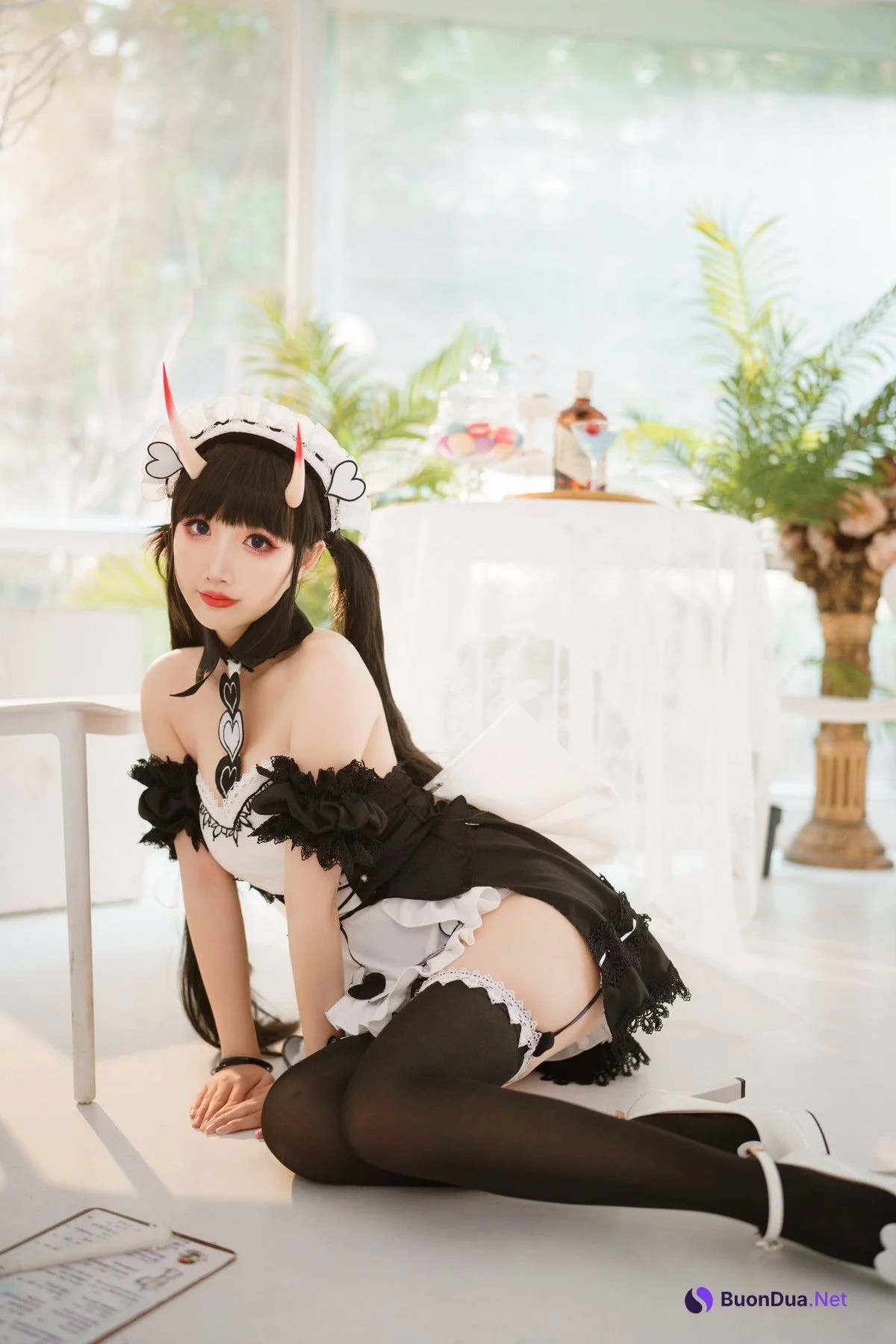 Cosplay 面饼仙儿 能代女仆 Maid - Photo 6