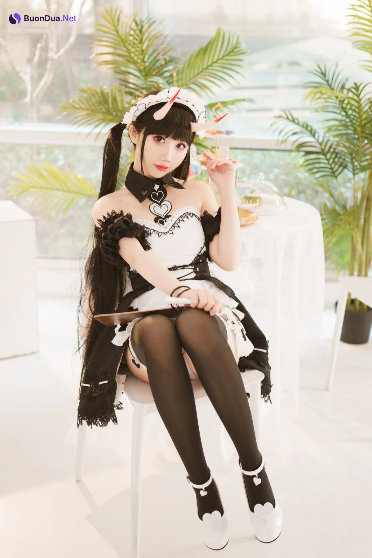 Cosplay 面饼仙儿 能代女仆 Maid - Photo 9