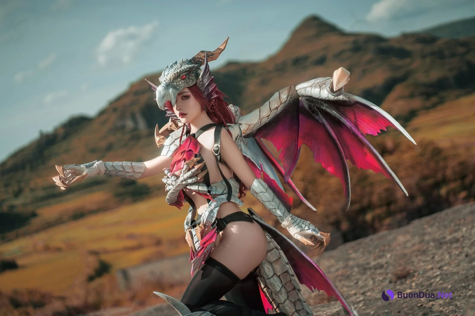 爆机少女喵小吉 Cosplay 曙光爵银龙 拟人 Malzeno - Photo 2