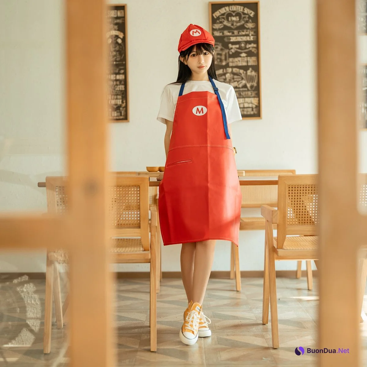 Cosplay 桜井宁宁 马里奥围裙 Mario Apron - Photo 2
