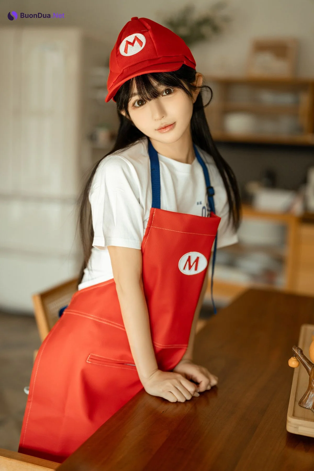 Cosplay 桜井宁宁 马里奥围裙 Mario Apron - Photo 3