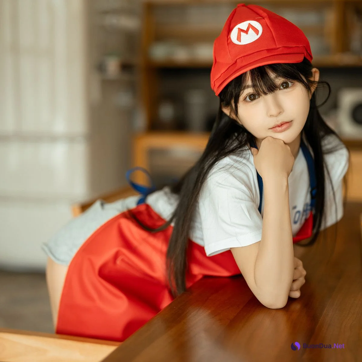 Cosplay 桜井宁宁 马里奥围裙 Mario Apron - Photo 4
