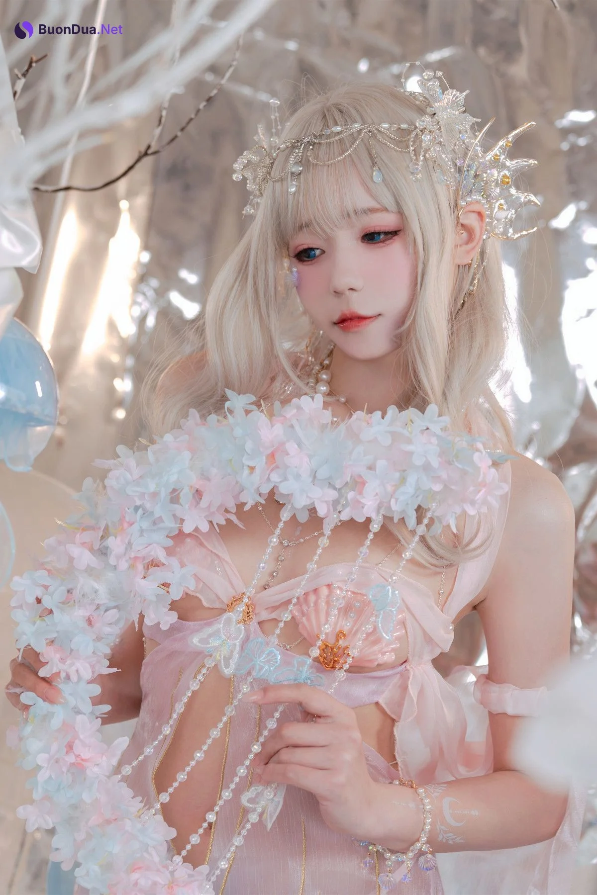Cosplay 咬一口兔娘 海的女儿 Mermaid - Photo 14