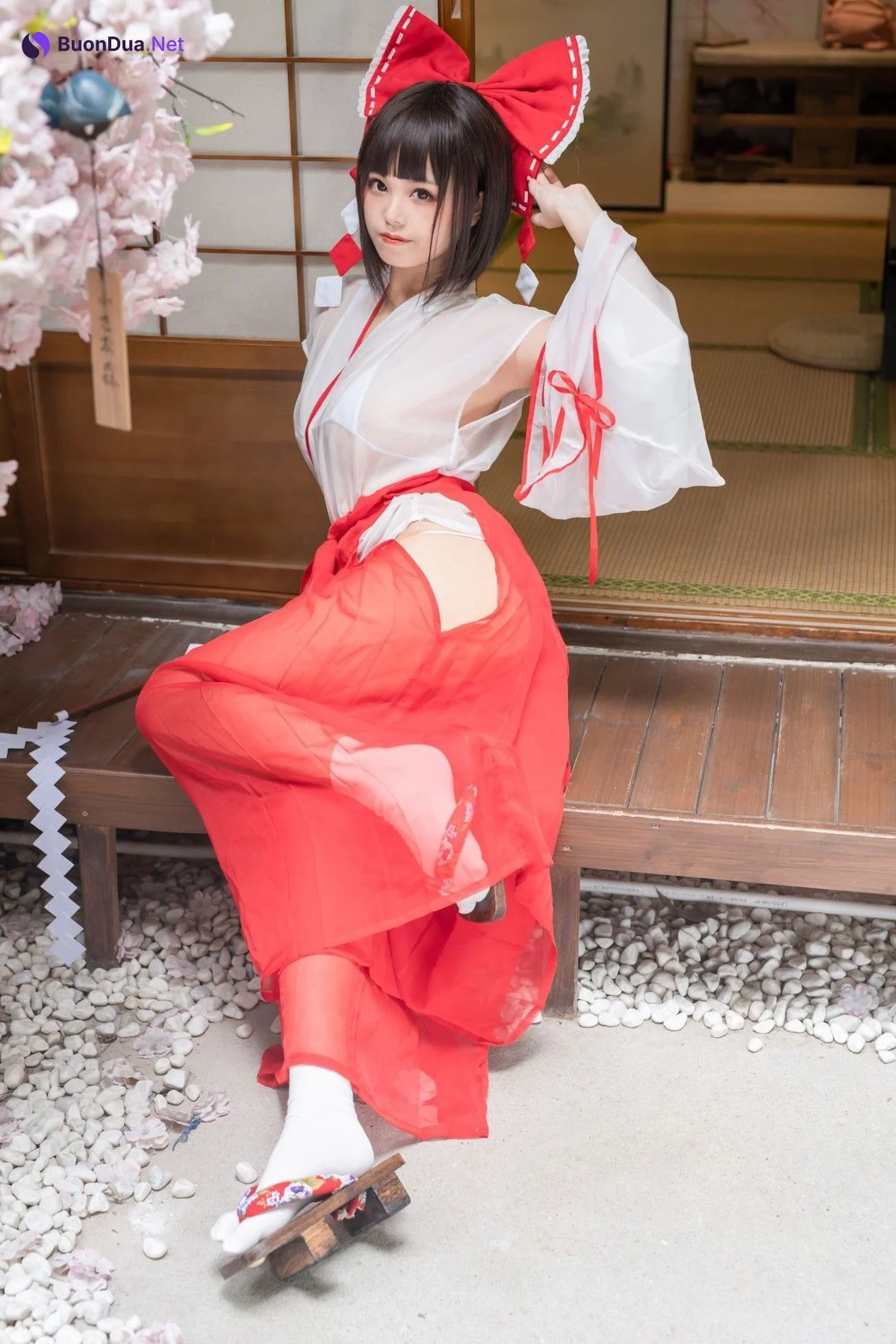 蜜汁貓裘 Cosplay 巫女 Miko Sister - Photo 10