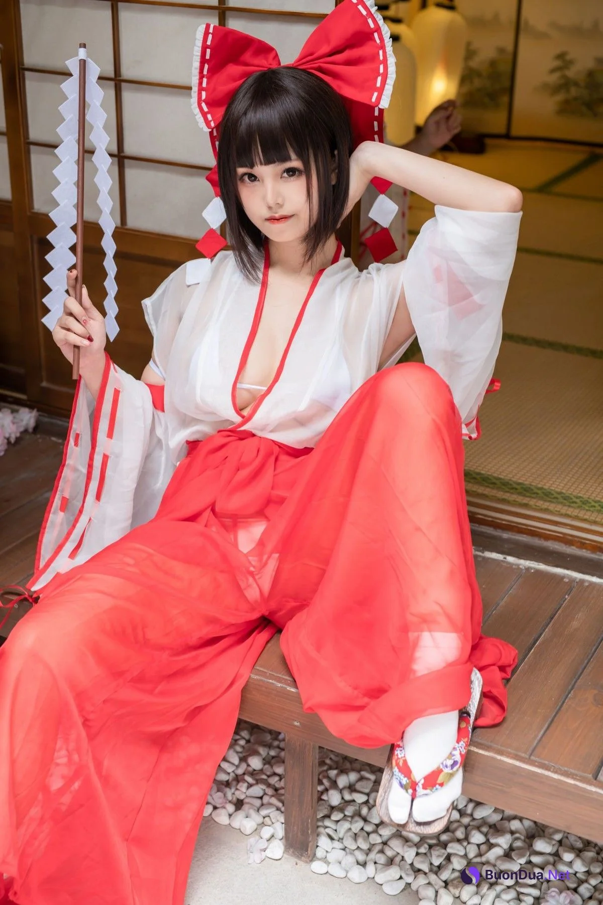 蜜汁貓裘 Cosplay 巫女 Miko Sister - Photo 11