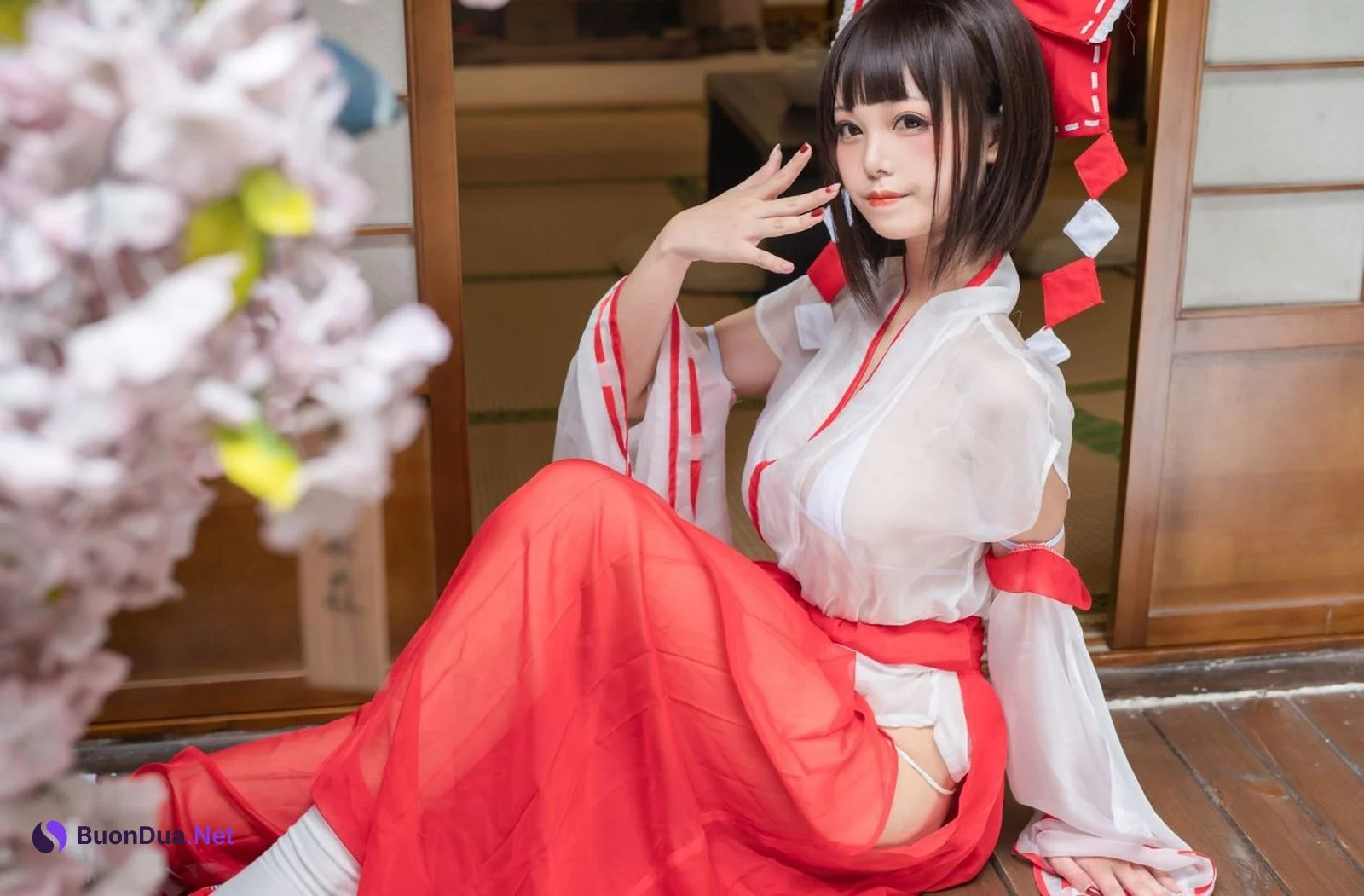 蜜汁貓裘 Cosplay 巫女 Miko Sister - Photo 3