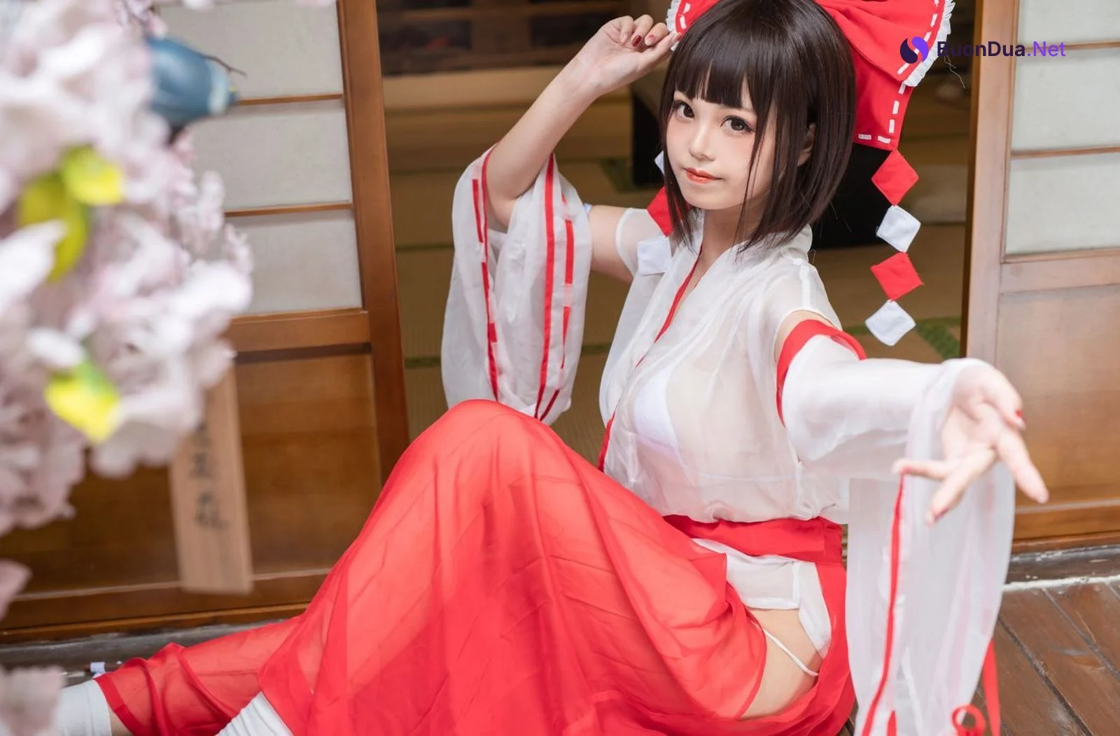 蜜汁貓裘 Cosplay 巫女 Miko Sister - Photo 4
