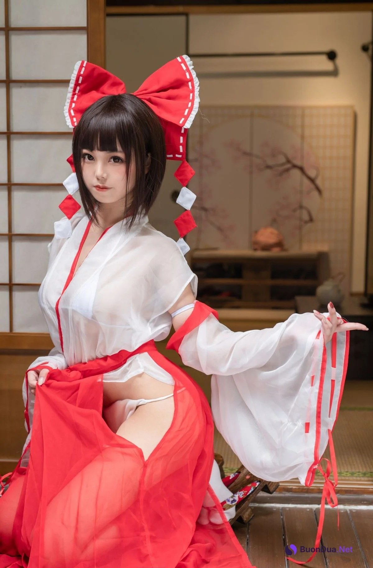 蜜汁貓裘 Cosplay 巫女 Miko Sister - Photo 6