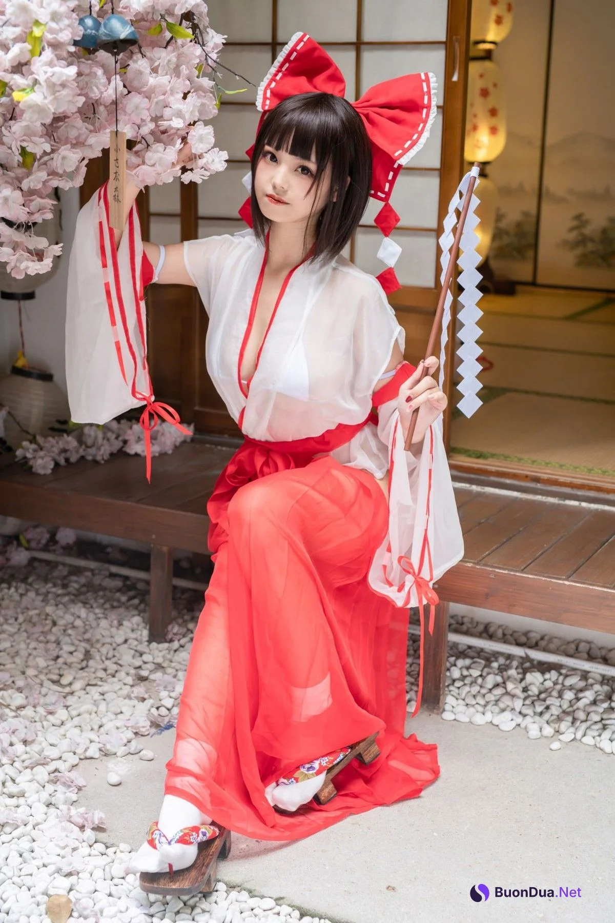 蜜汁貓裘 Cosplay 巫女 Miko Sister - Photo 7