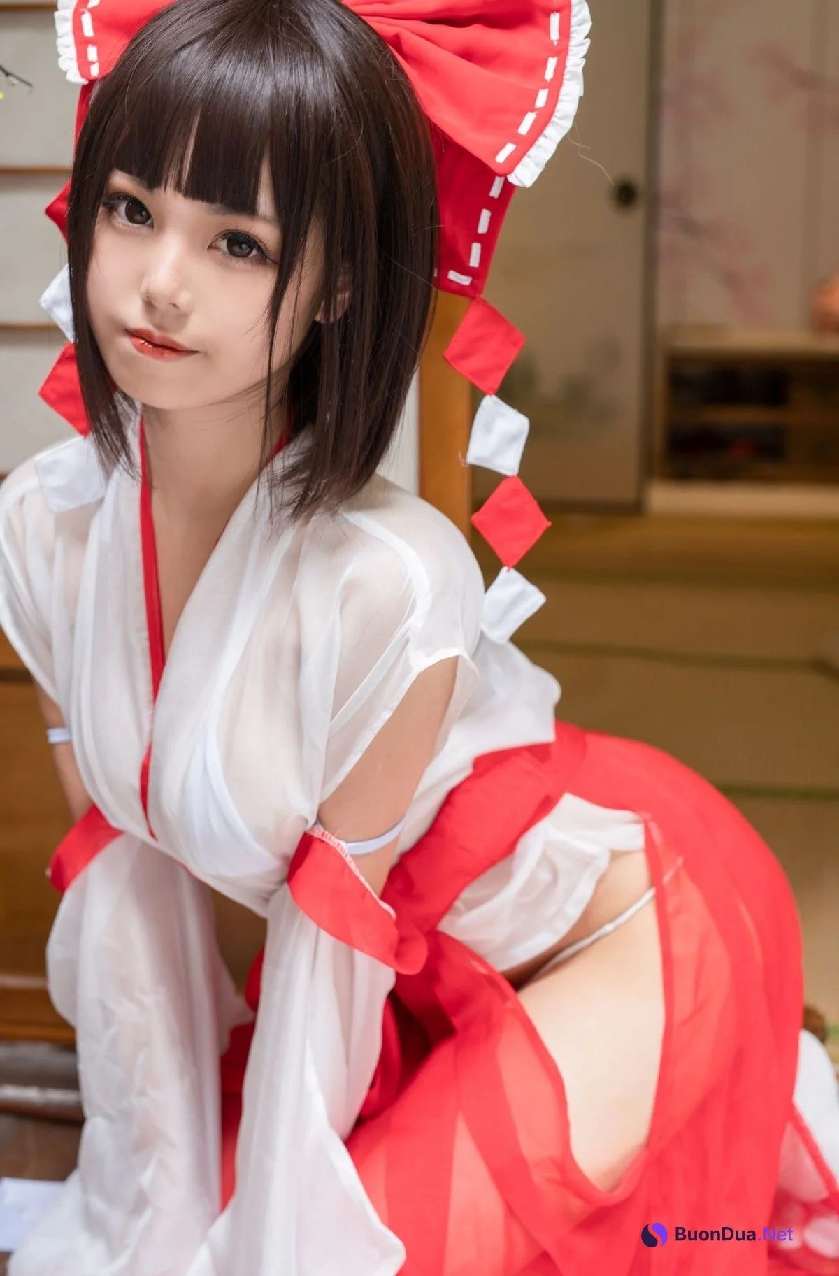蜜汁貓裘 Cosplay 巫女 Miko Sister - Photo 9