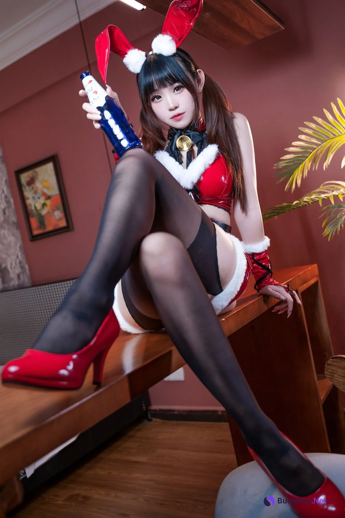 Cosplay miko酱ww 圣诞兔兔 - Photo 14