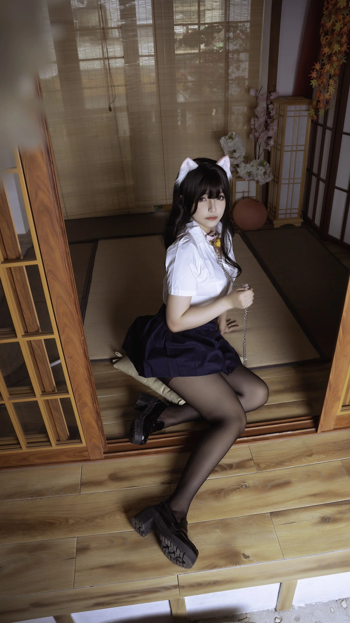 Cosplay Mimichan & UyUy Seifuku Shibari