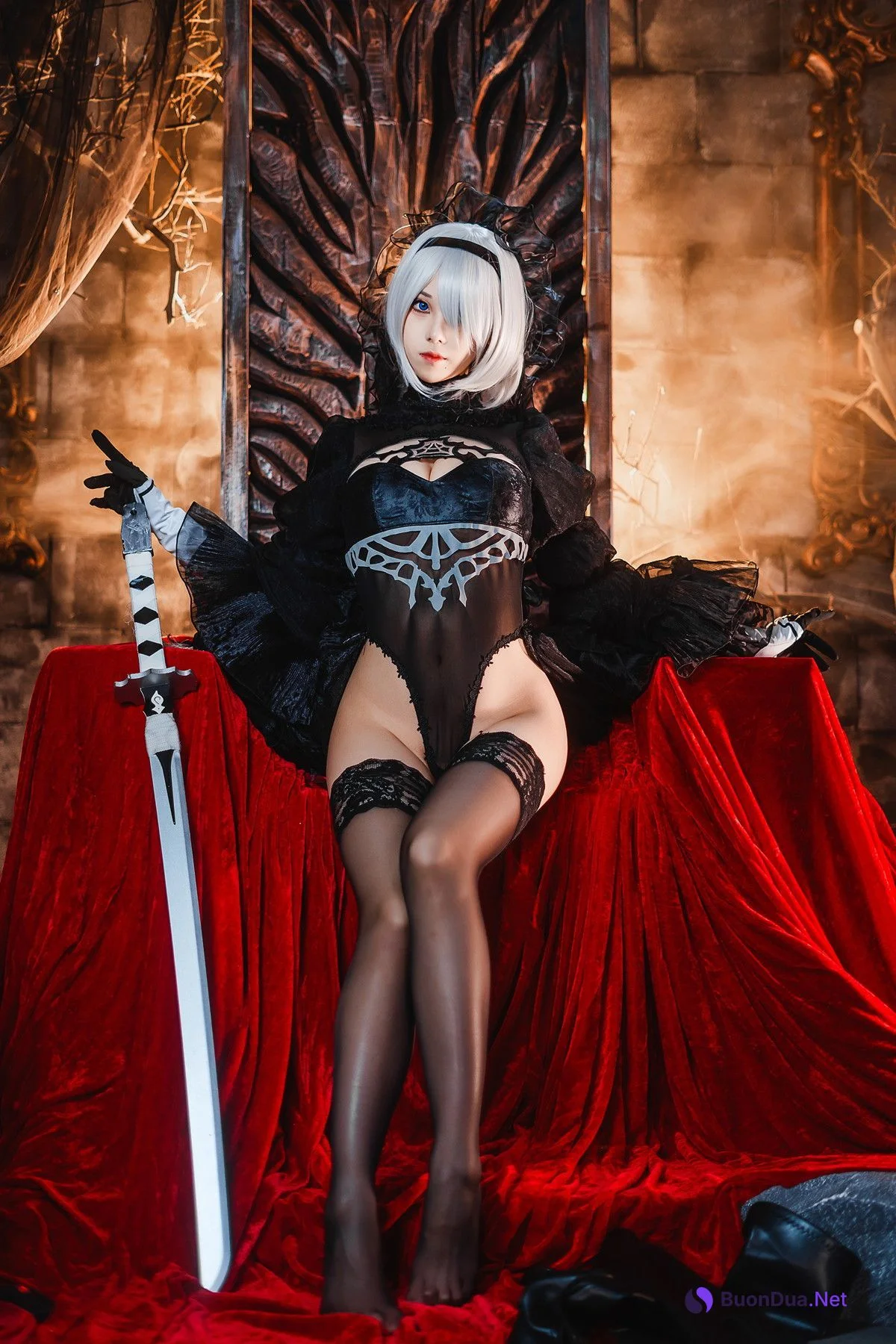 Cosplay 蜜汁猫裘Mizhimaoqiu 2B Nier:Automata Set.01 - Photo 11