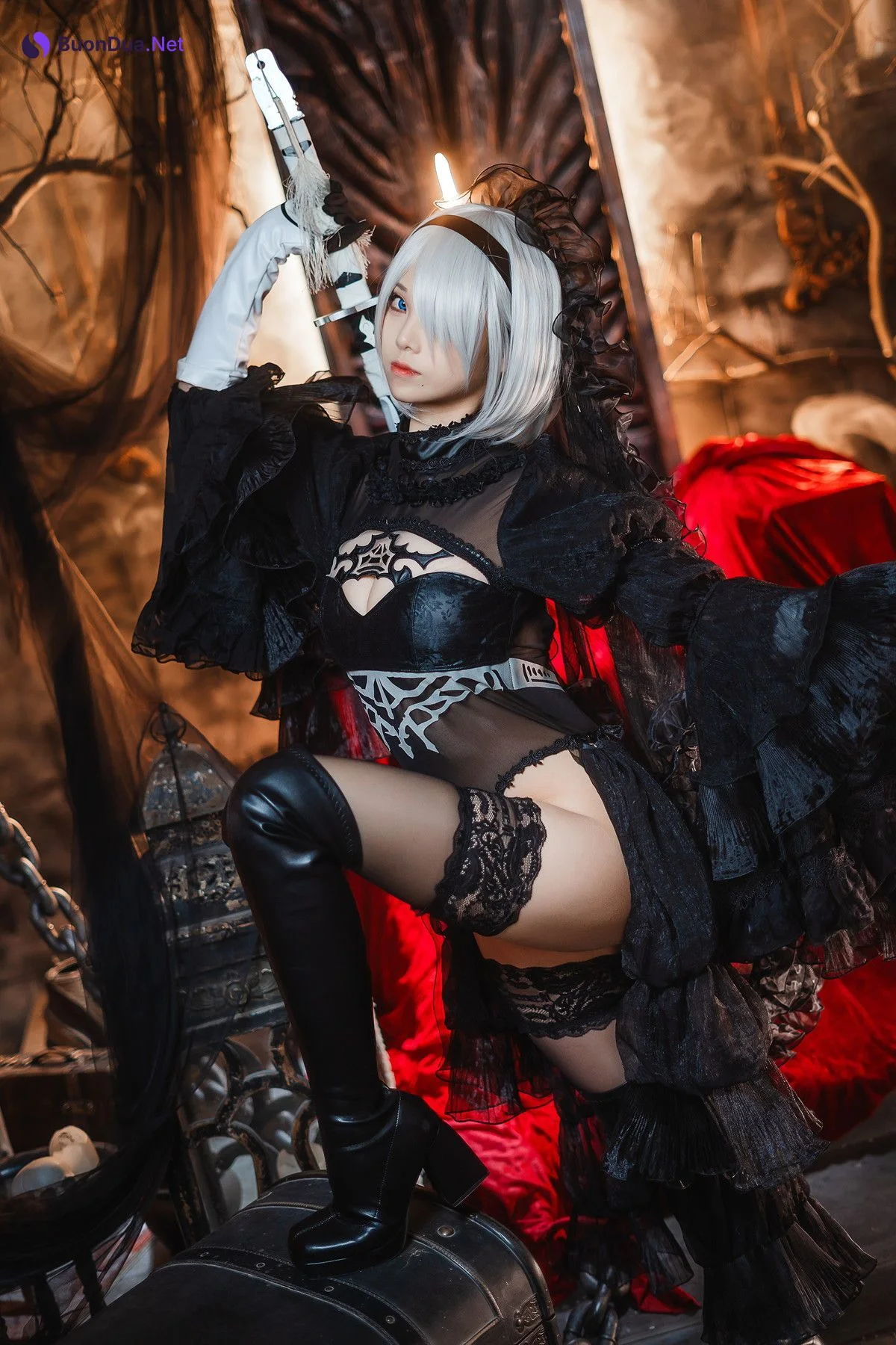 Cosplay 蜜汁猫裘Mizhimaoqiu 2B Nier:Automata Set.01 - Photo 2