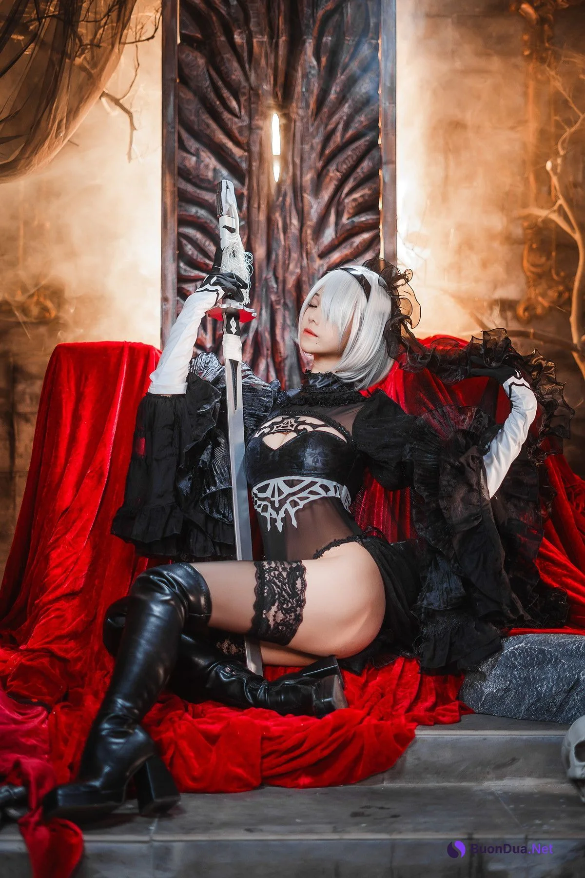 Cosplay 蜜汁猫裘Mizhimaoqiu 2B Nier:Automata Set.01 - Photo 5