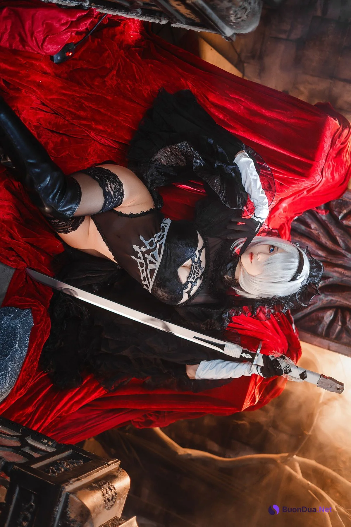 Cosplay 蜜汁猫裘Mizhimaoqiu 2B Nier:Automata Set.01 - Photo 6