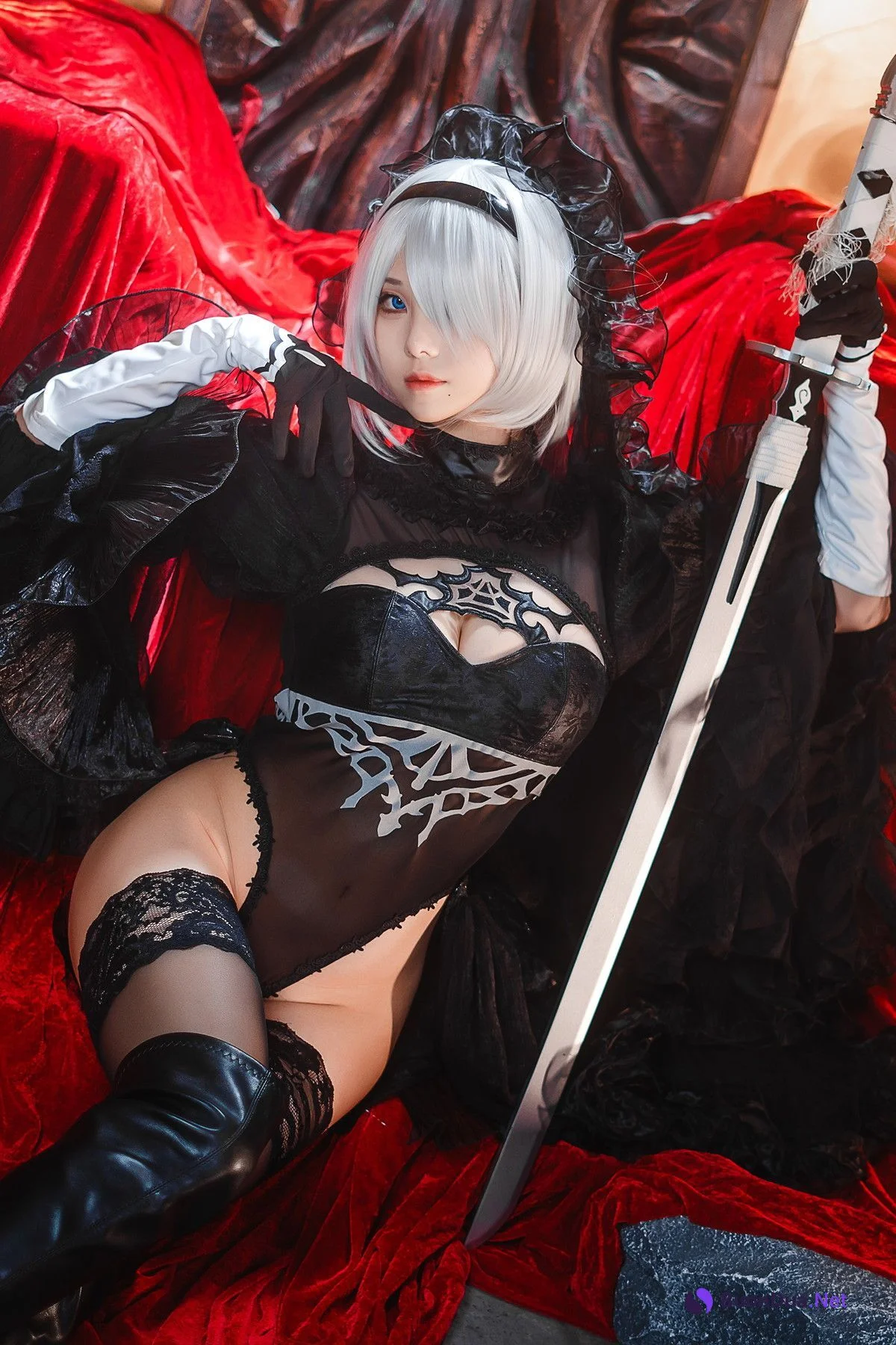 Cosplay 蜜汁猫裘Mizhimaoqiu 2B Nier:Automata Set.01 - Photo 7