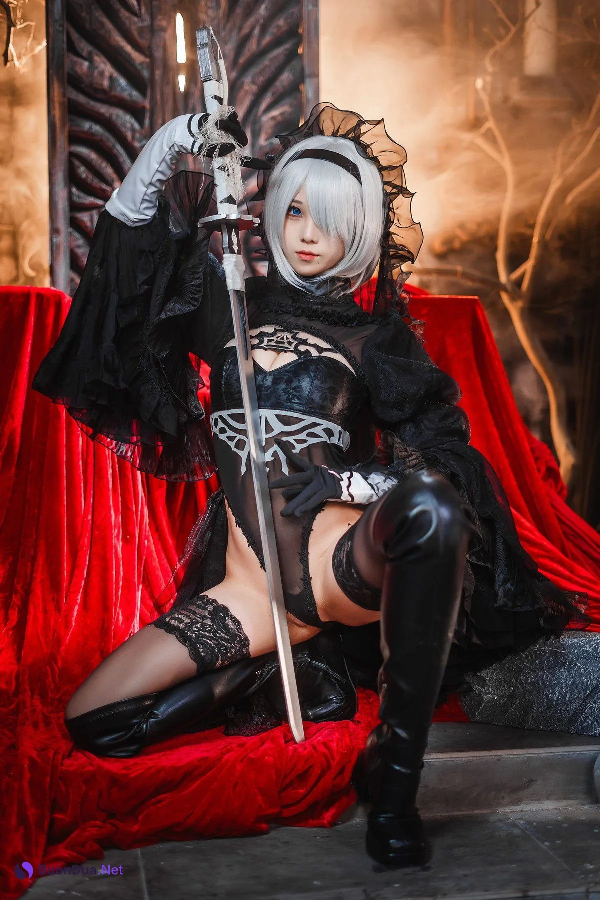 Cosplay 蜜汁猫裘Mizhimaoqiu 2B Nier:Automata Set.01 - Photo 8