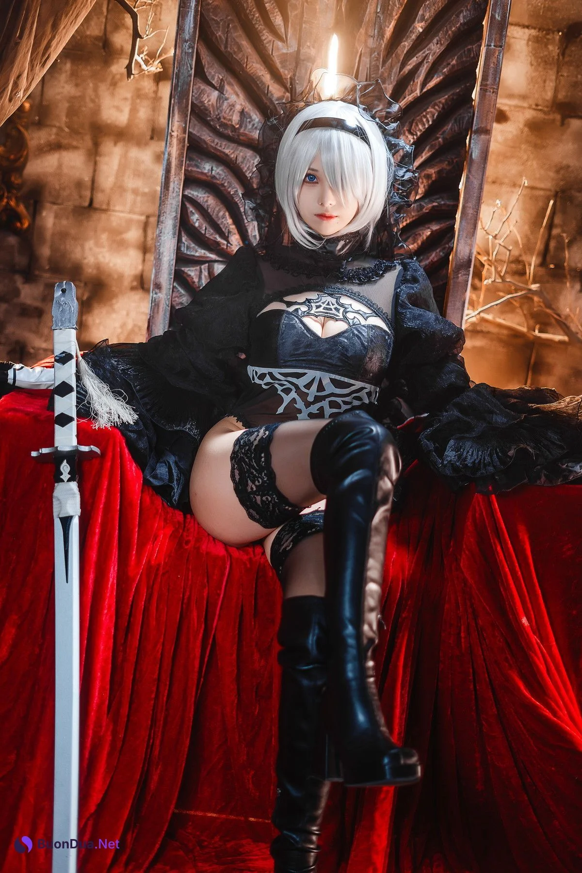 Cosplay 蜜汁猫裘Mizhimaoqiu 2B Nier:Automata Set.01 - Photo 9