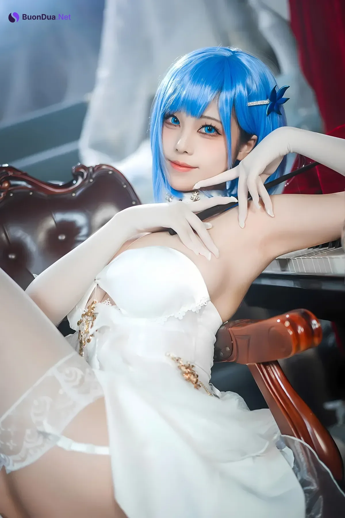 Cosplay 蜜汁猫裘Mizhimaoqiu – 碧蓝航线 恰巴耶夫白骑兵 Set.01 - Photo 9