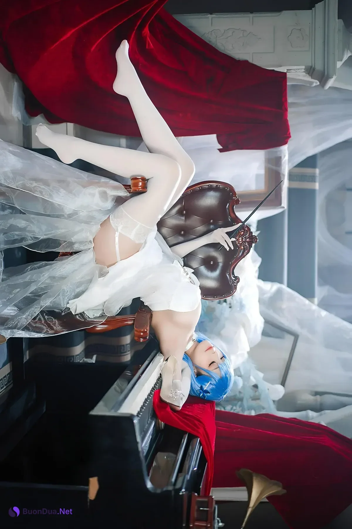 Cosplay 蜜汁猫裘Mizhimaoqiu – 碧蓝航线 恰巴耶夫白骑兵 Set.01 - Photo 12