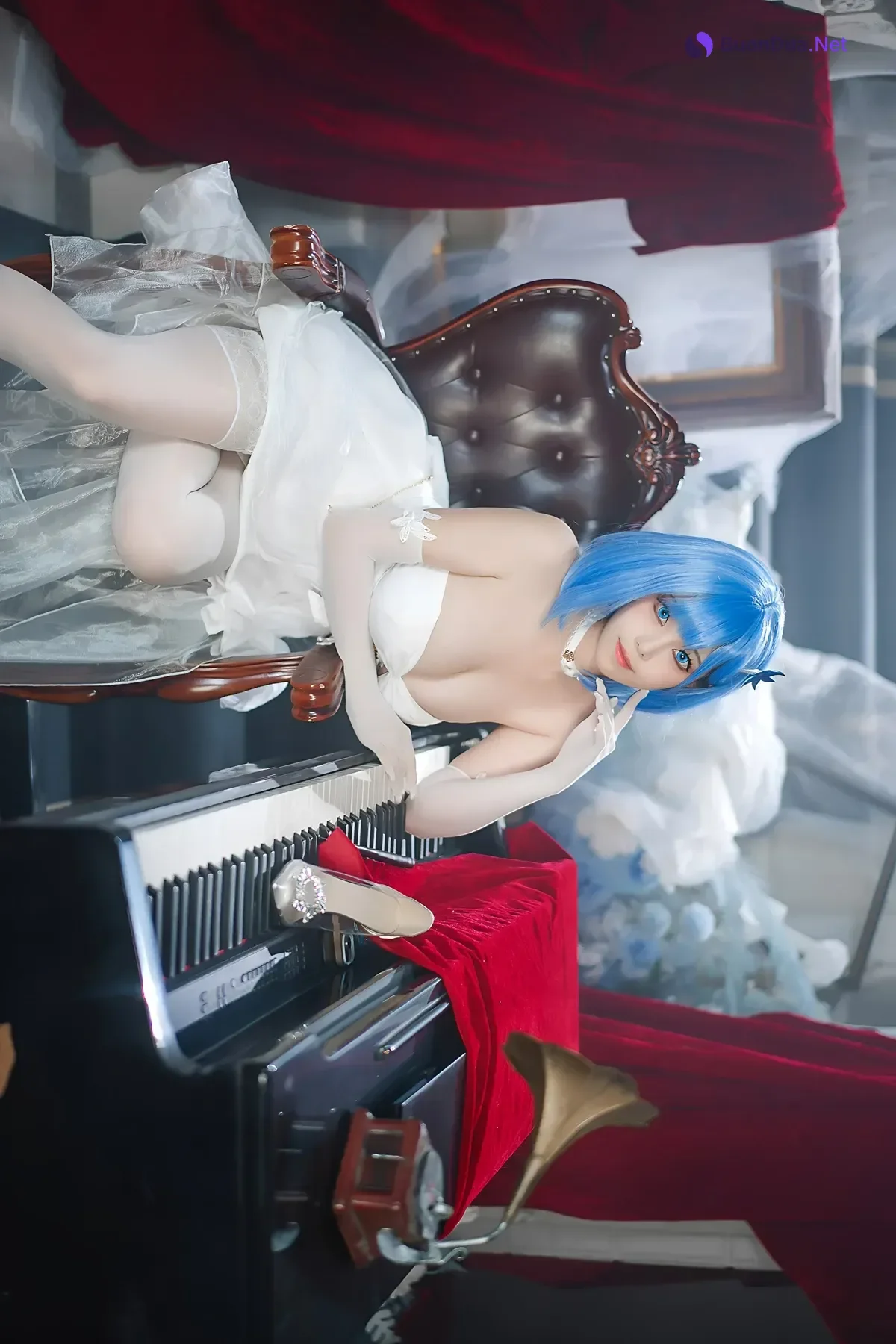 Cosplay 蜜汁猫裘Mizhimaoqiu – 碧蓝航线 恰巴耶夫白骑兵 Set.01 - Photo 13