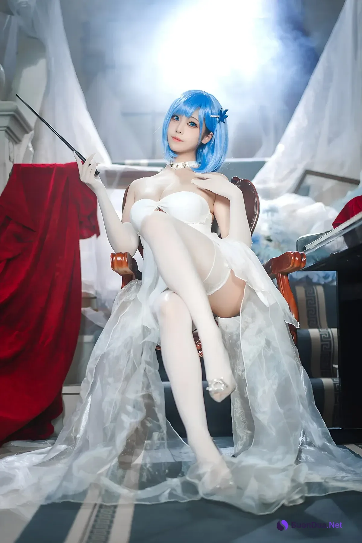 Cosplay 蜜汁猫裘Mizhimaoqiu – 碧蓝航线 恰巴耶夫白骑兵 Set.01 - Photo 14