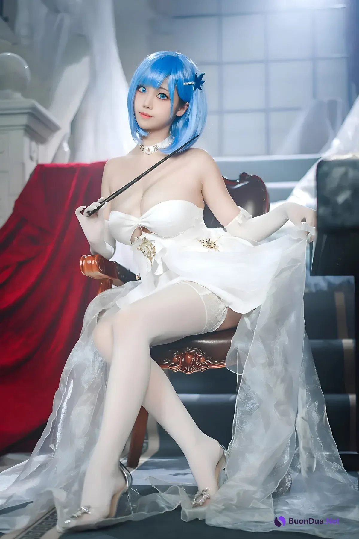 Cosplay 蜜汁猫裘Mizhimaoqiu – 碧蓝航线 恰巴耶夫白骑兵 Set.01 - Photo 16