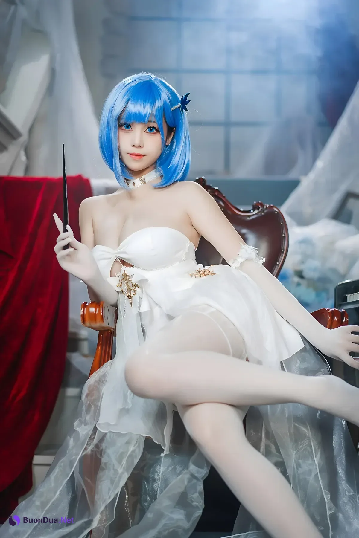 Cosplay 蜜汁猫裘Mizhimaoqiu – 碧蓝航线 恰巴耶夫白骑兵 Set.01 - Photo 4