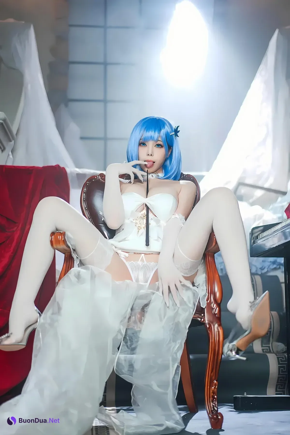 Cosplay 蜜汁猫裘Mizhimaoqiu – 碧蓝航线 恰巴耶夫白骑兵 Set.02 - Photo 10