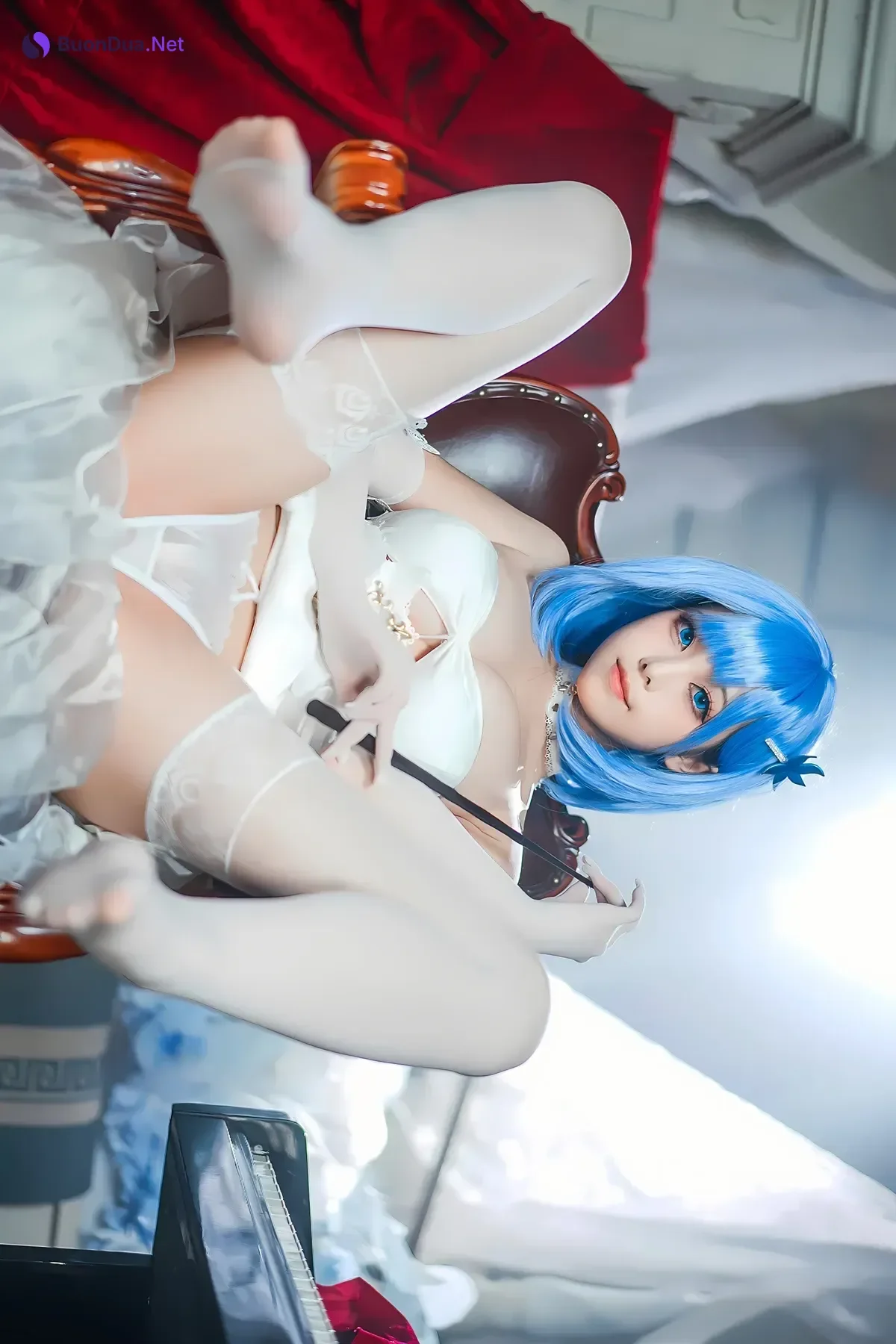 Cosplay 蜜汁猫裘Mizhimaoqiu – 碧蓝航线 恰巴耶夫白骑兵 Set.02 - Photo 11
