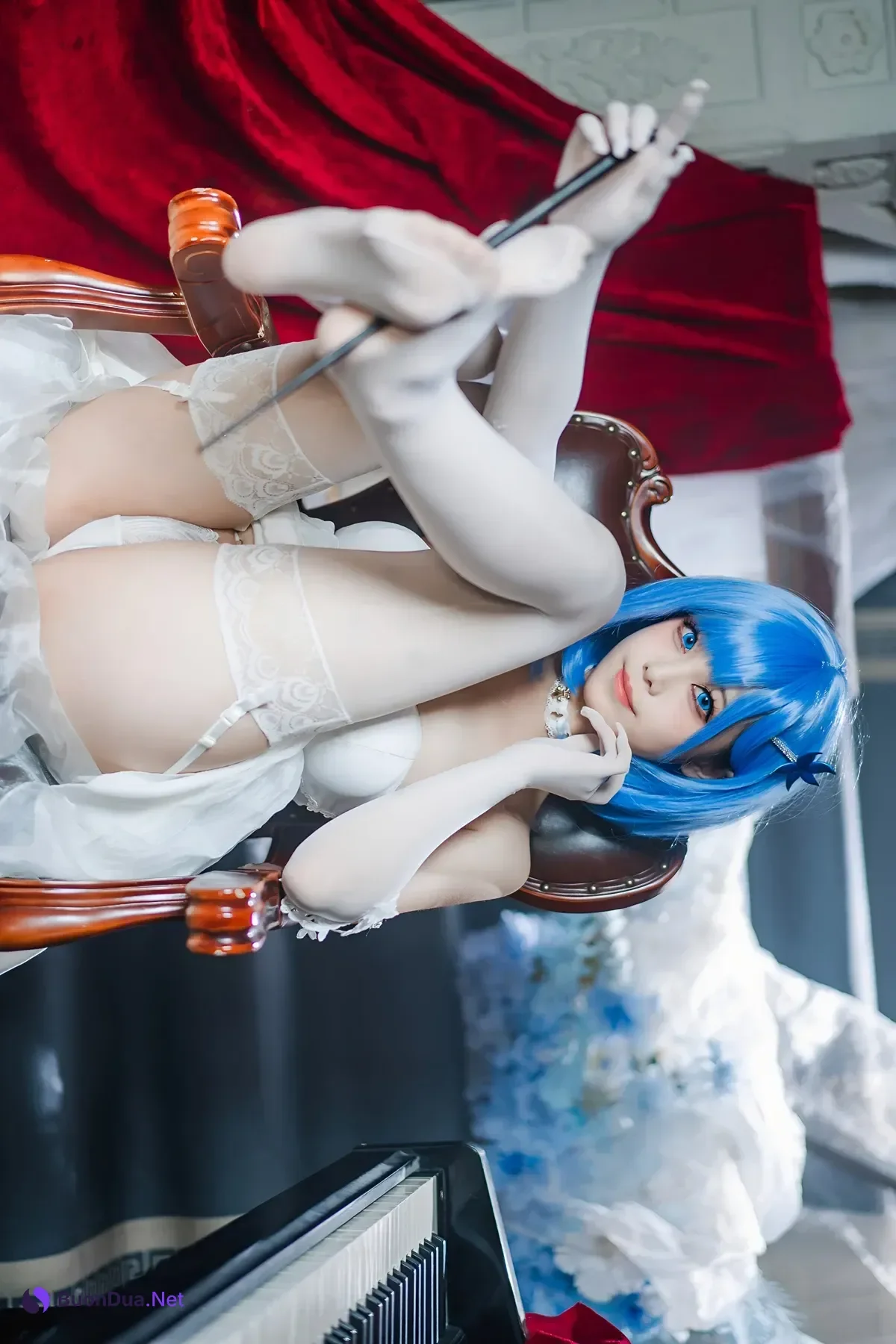 Cosplay 蜜汁猫裘Mizhimaoqiu – 碧蓝航线 恰巴耶夫白骑兵 Set.02 - Photo 14