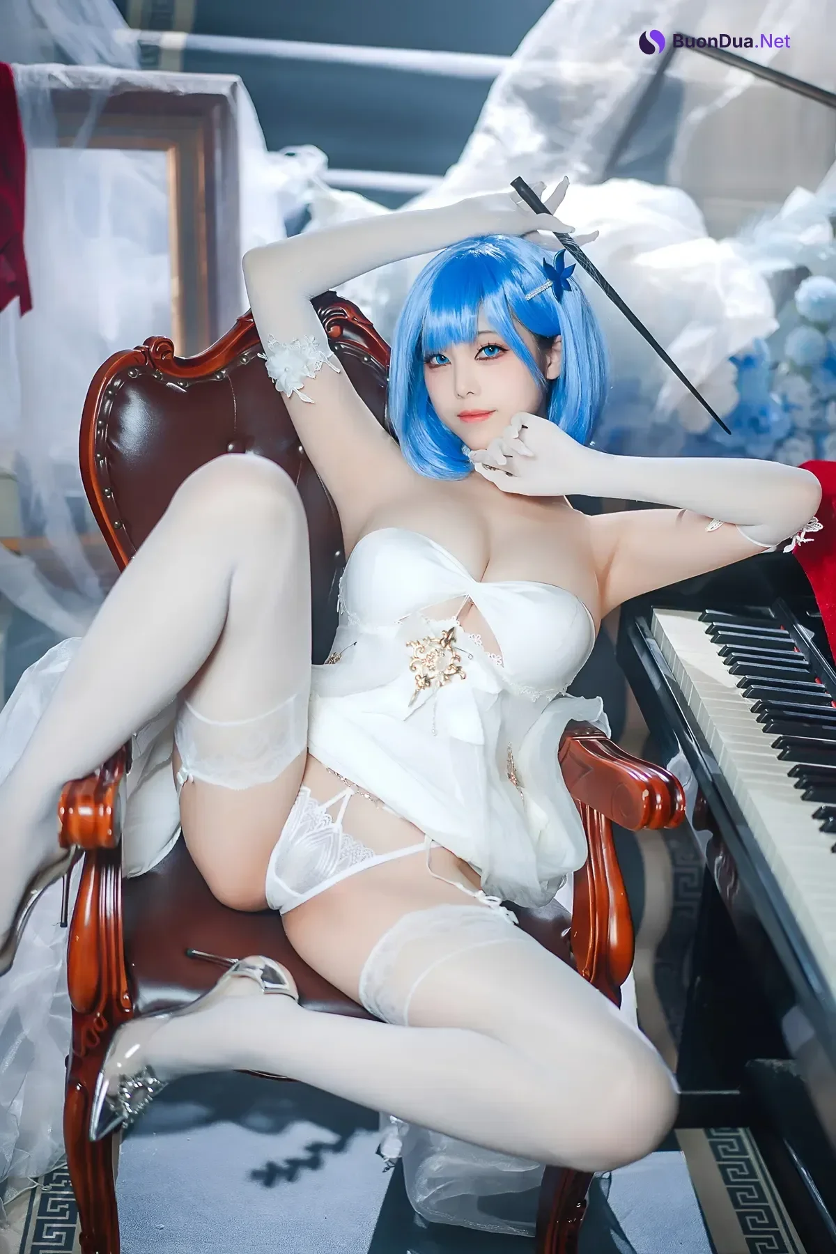 Cosplay 蜜汁猫裘Mizhimaoqiu – 碧蓝航线 恰巴耶夫白骑兵 Set.02 - Photo 6