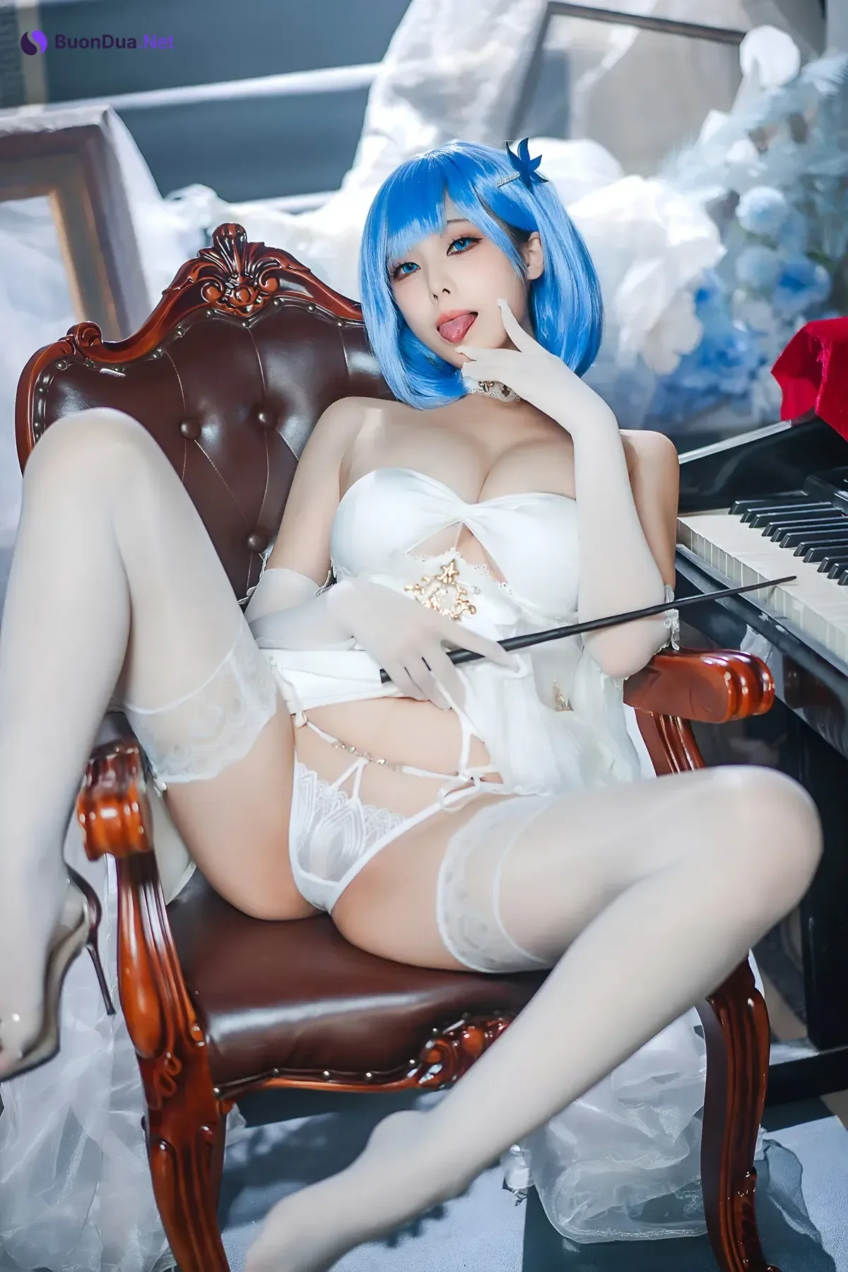 Cosplay 蜜汁猫裘Mizhimaoqiu – 碧蓝航线 恰巴耶夫白骑兵 Set.02 - Photo 7