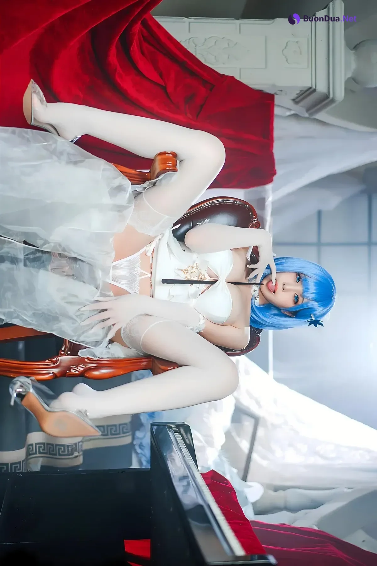 Cosplay 蜜汁猫裘Mizhimaoqiu – 碧蓝航线 恰巴耶夫白骑兵 Set.02 - Photo 9