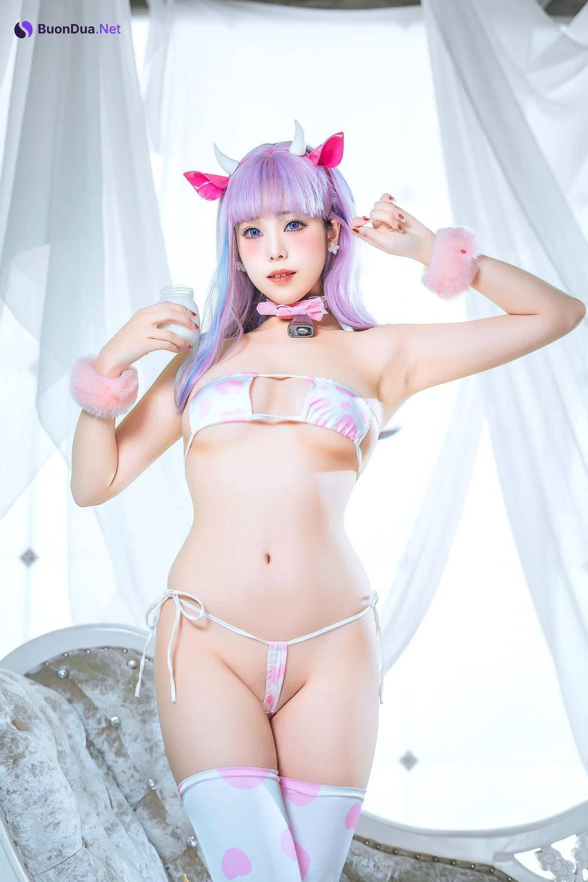 Cosplay 蜜汁猫裘Mizhimaoqiu 普利茅斯 奶牛装ver Set.02 - Photo 10