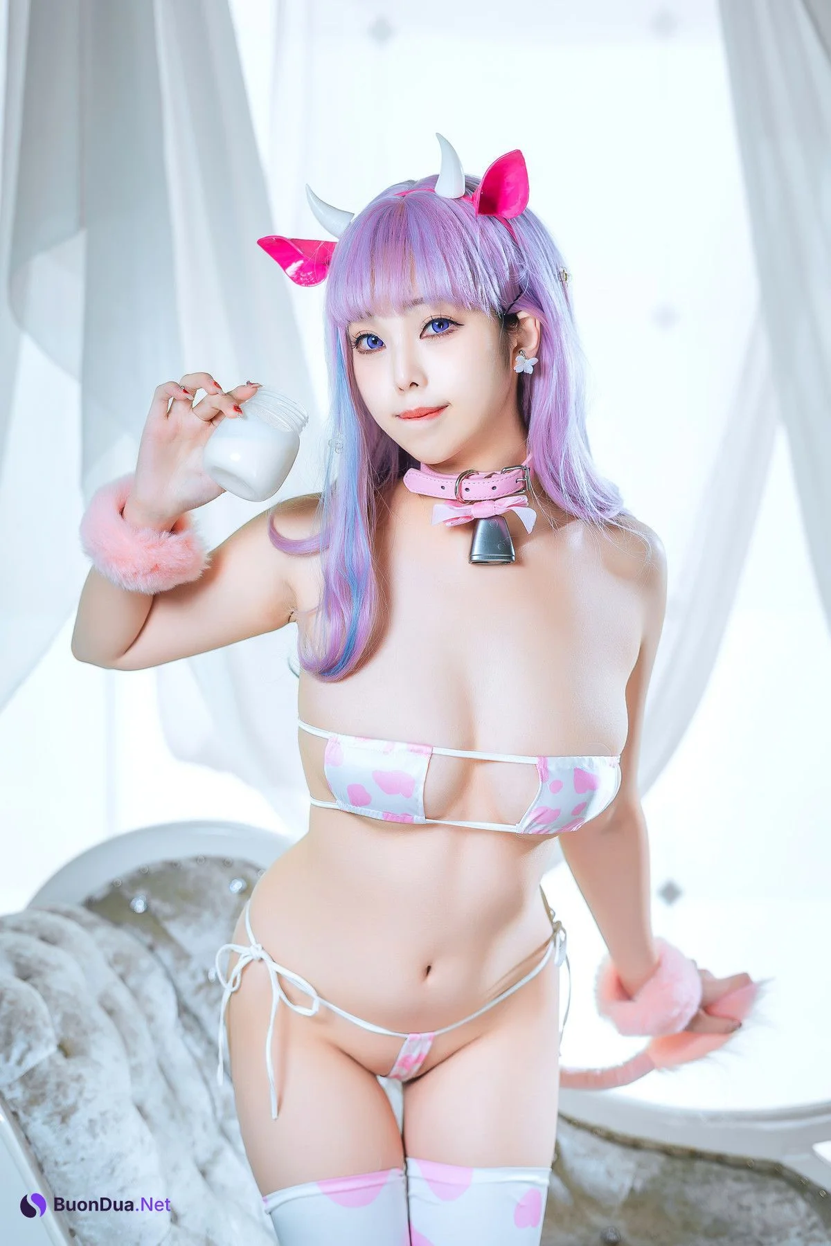 Cosplay 蜜汁猫裘Mizhimaoqiu 普利茅斯 奶牛装ver Set.02 - Photo 3