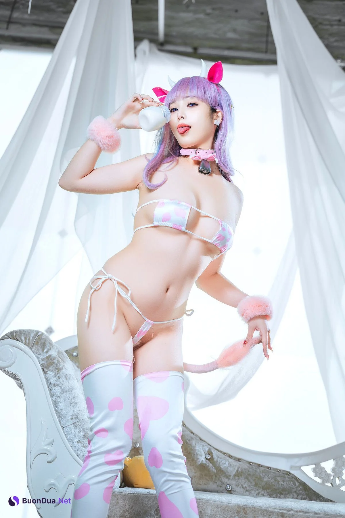 Cosplay 蜜汁猫裘Mizhimaoqiu 普利茅斯 奶牛装ver Set.02 - Photo 4