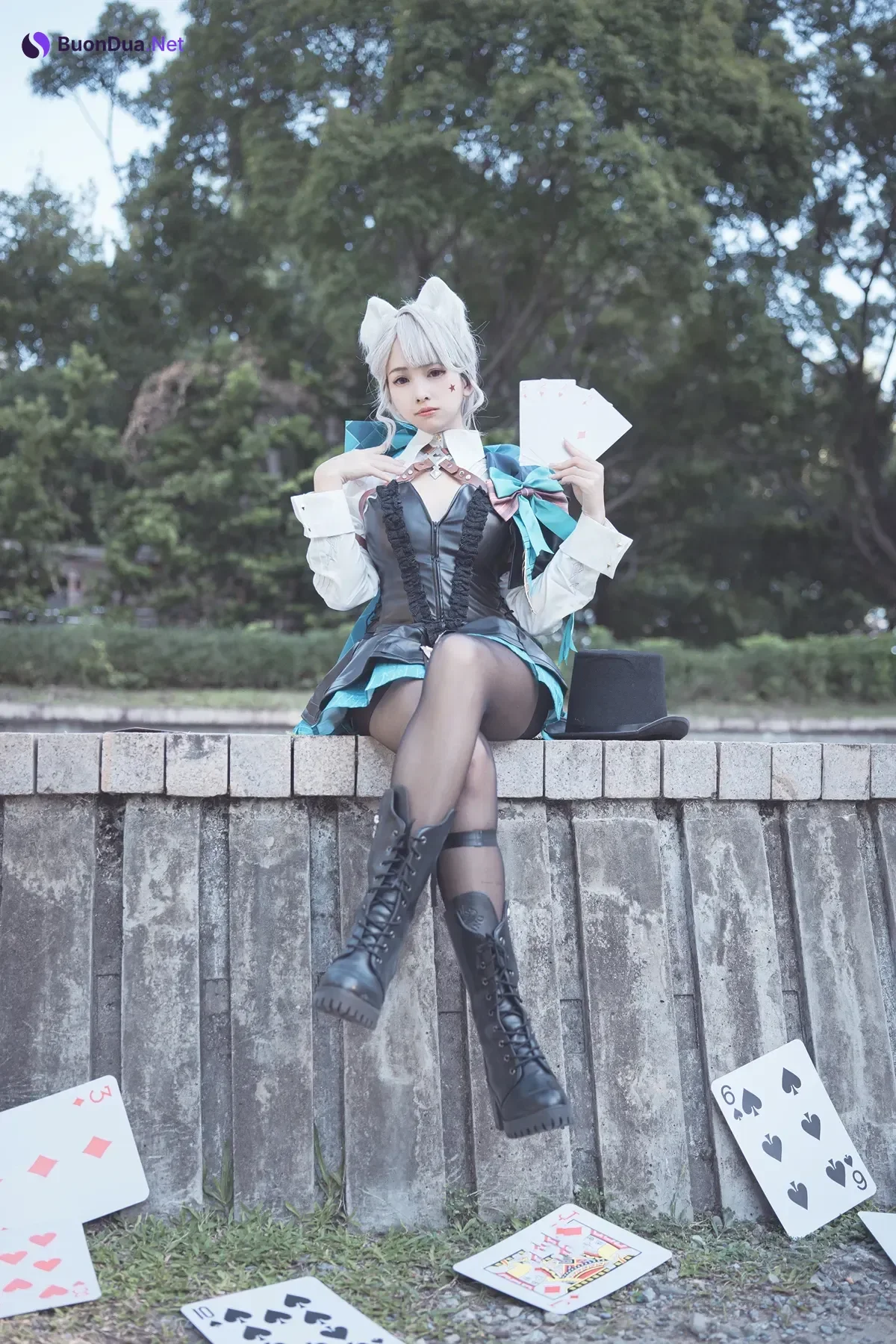 Cosplay 慕慕Momo – 聖女狩宴 御神子朱雀-傲嬌御姐全裸淫乳爆破！ - 写真 12