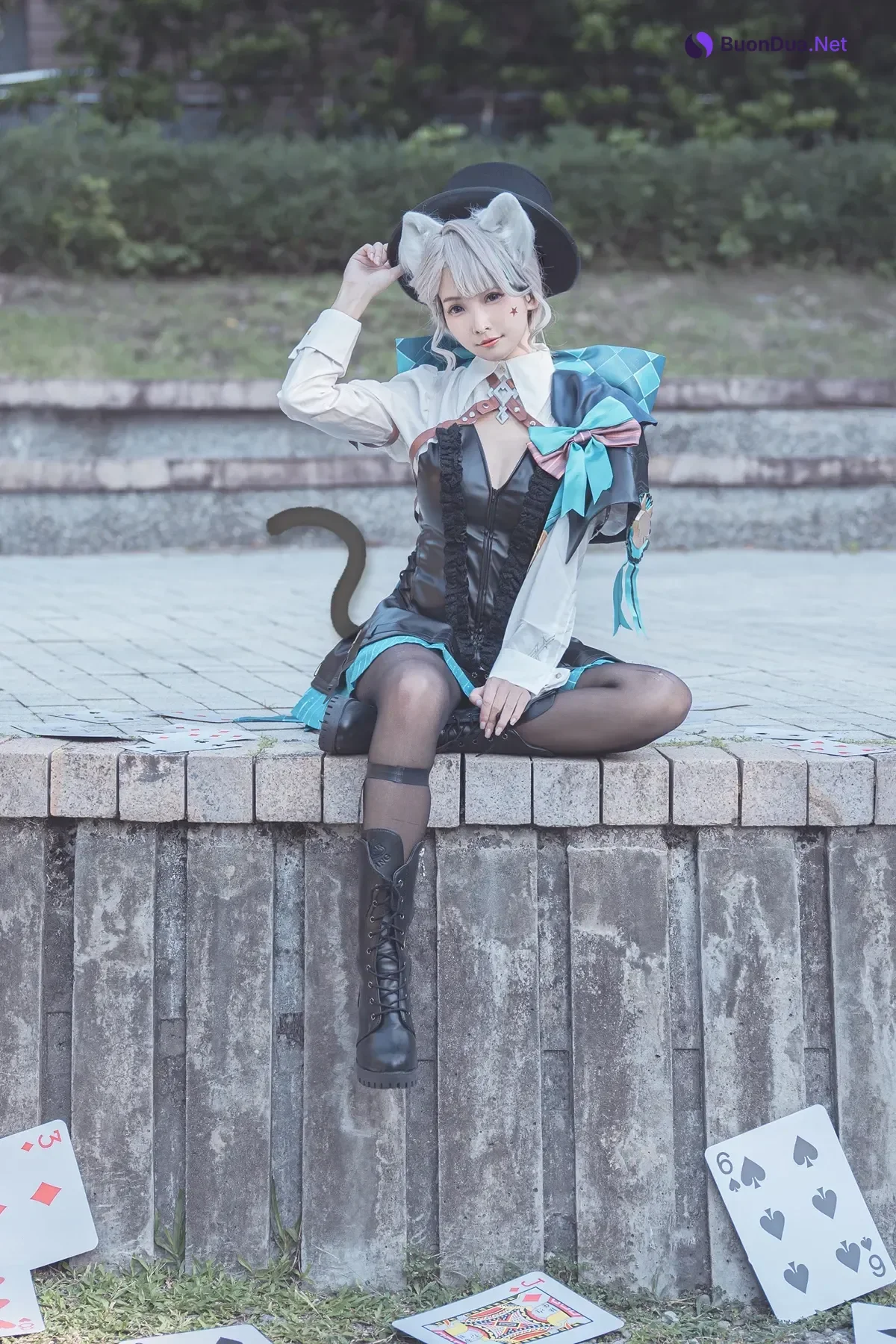 Cosplay 慕慕Momo – 聖女狩宴 御神子朱雀-傲嬌御姐全裸淫乳爆破！ - 写真 13