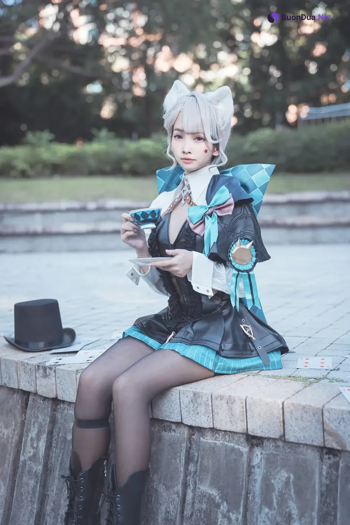 Cosplay 慕慕Momo – 聖女狩宴 御神子朱雀-傲嬌御姐全裸淫乳爆破！ - 写真 14