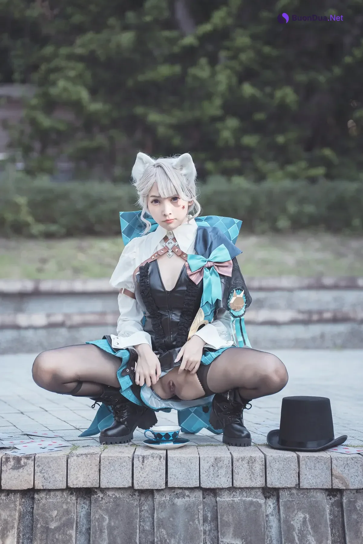 Cosplay 慕慕Momo – 聖女狩宴 御神子朱雀-傲嬌御姐全裸淫乳爆破！ - 写真 18