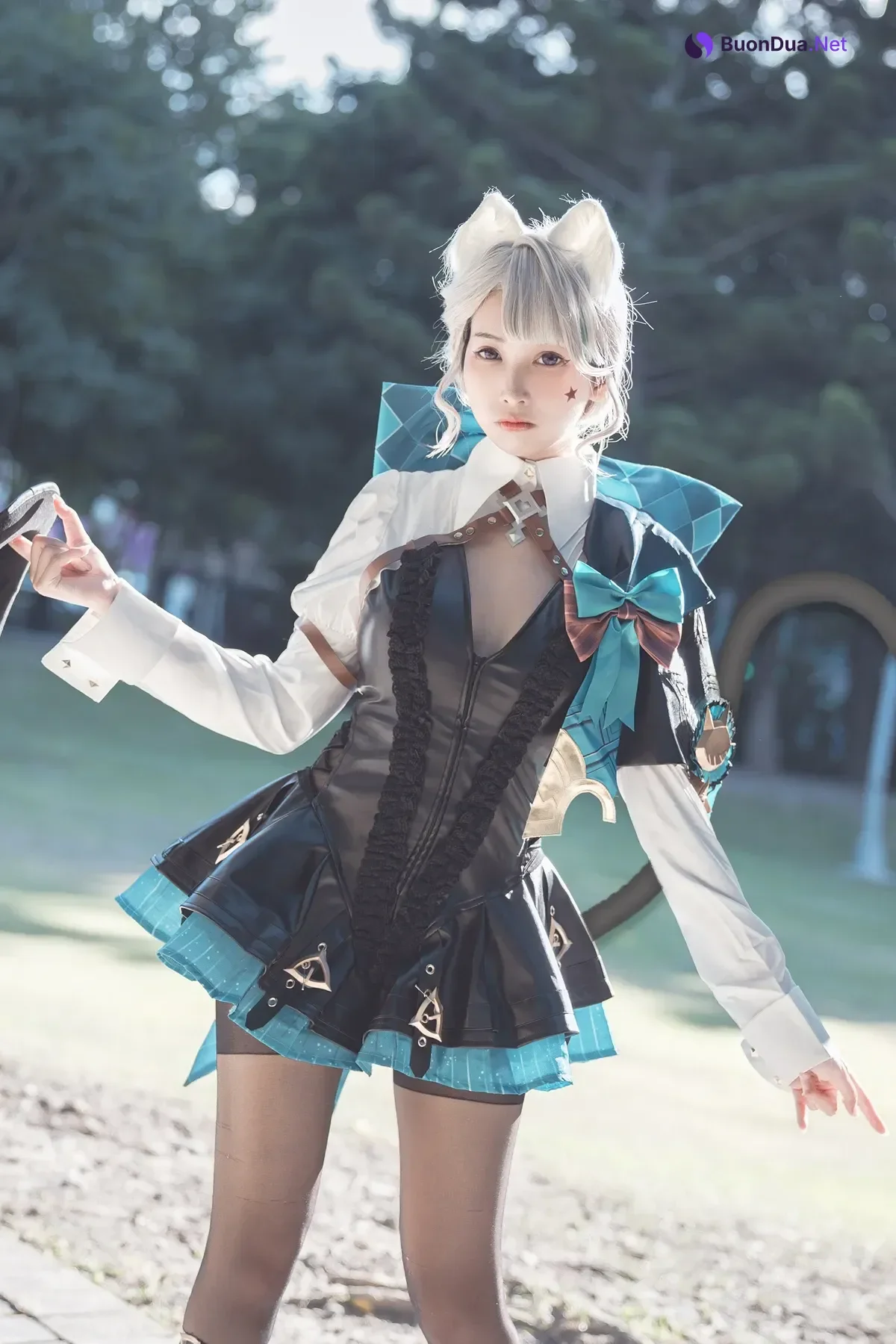 Cosplay 慕慕Momo – 聖女狩宴 御神子朱雀-傲嬌御姐全裸淫乳爆破！ - 写真 2
