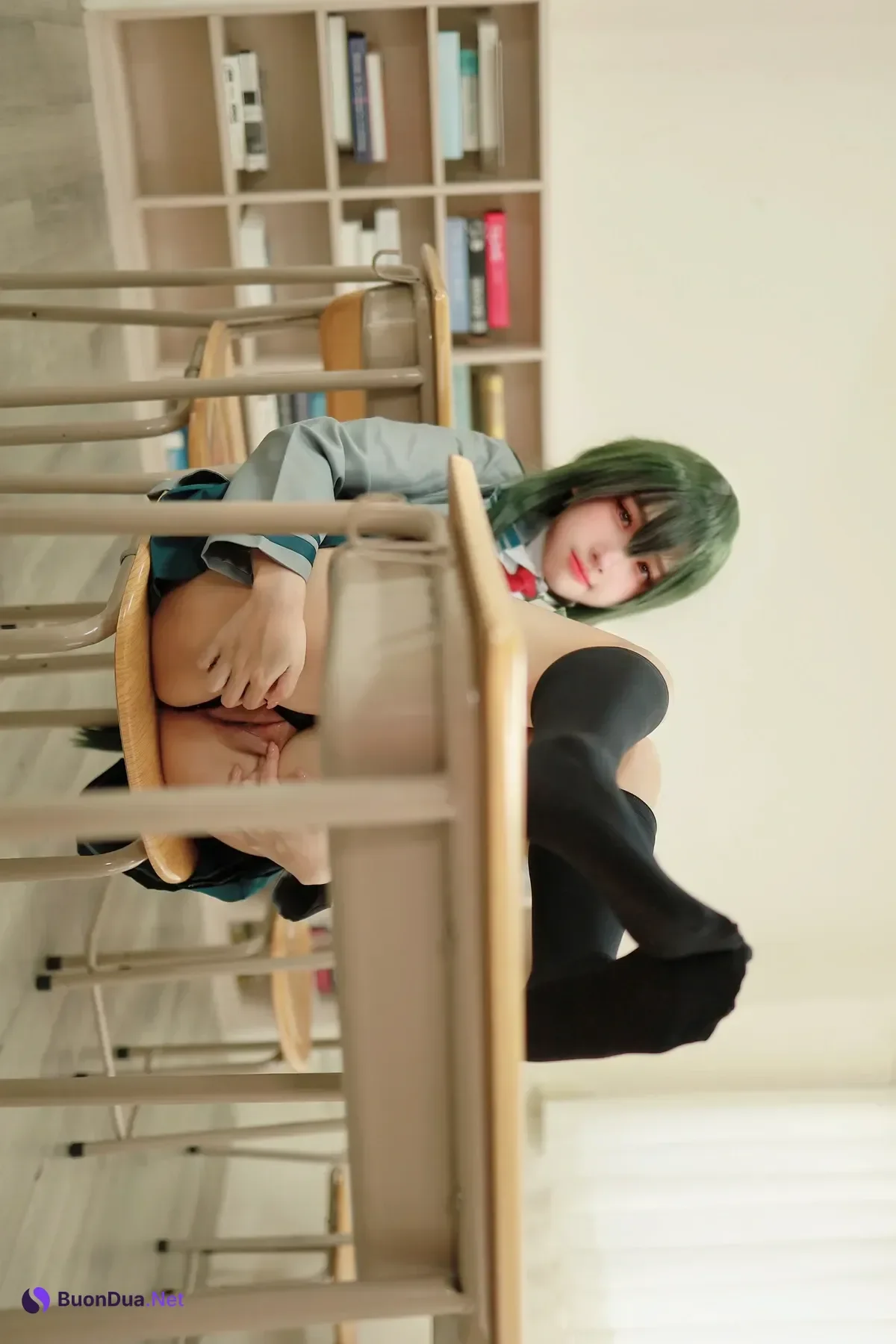 Cosplay 慕慕Momo – 剎那 Setsuna + 蛙吹梅雨 學生服 Asui Tsuyu - Photo 20